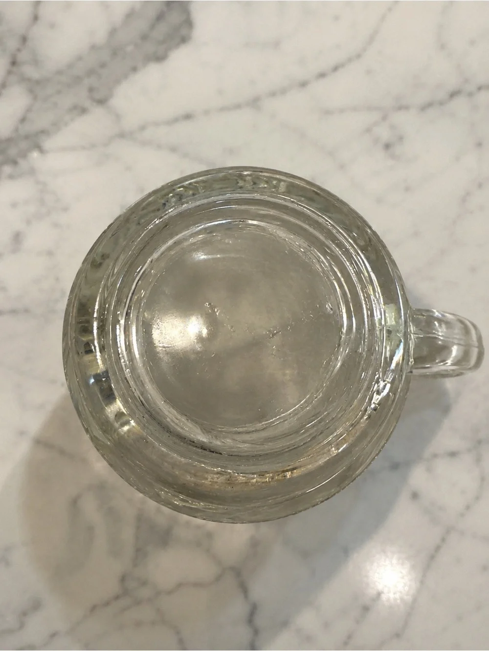 Vintage Clear Pressed Glass Pitcher Raised Dot Bubble Pattern 4” Creamer